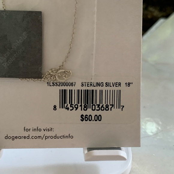 DOGEARED STERLING SILVER 18” LONG CHAIN “YOU ARE LOVED” NEW ON BOARD - Picture 5 of 9